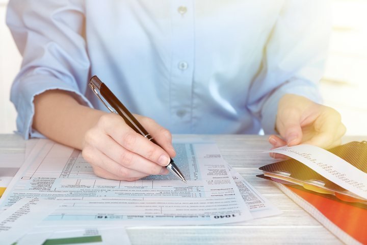 Tax documents and calculator
